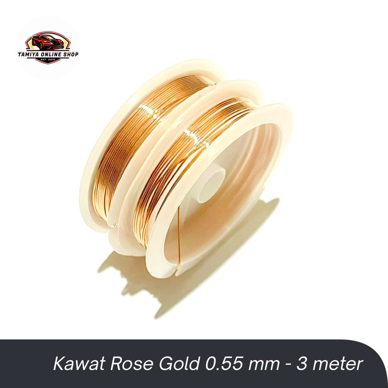 Kawat Tembaga Rose Gold 0.55 mm - 3 meter Kawat Tembaga Email