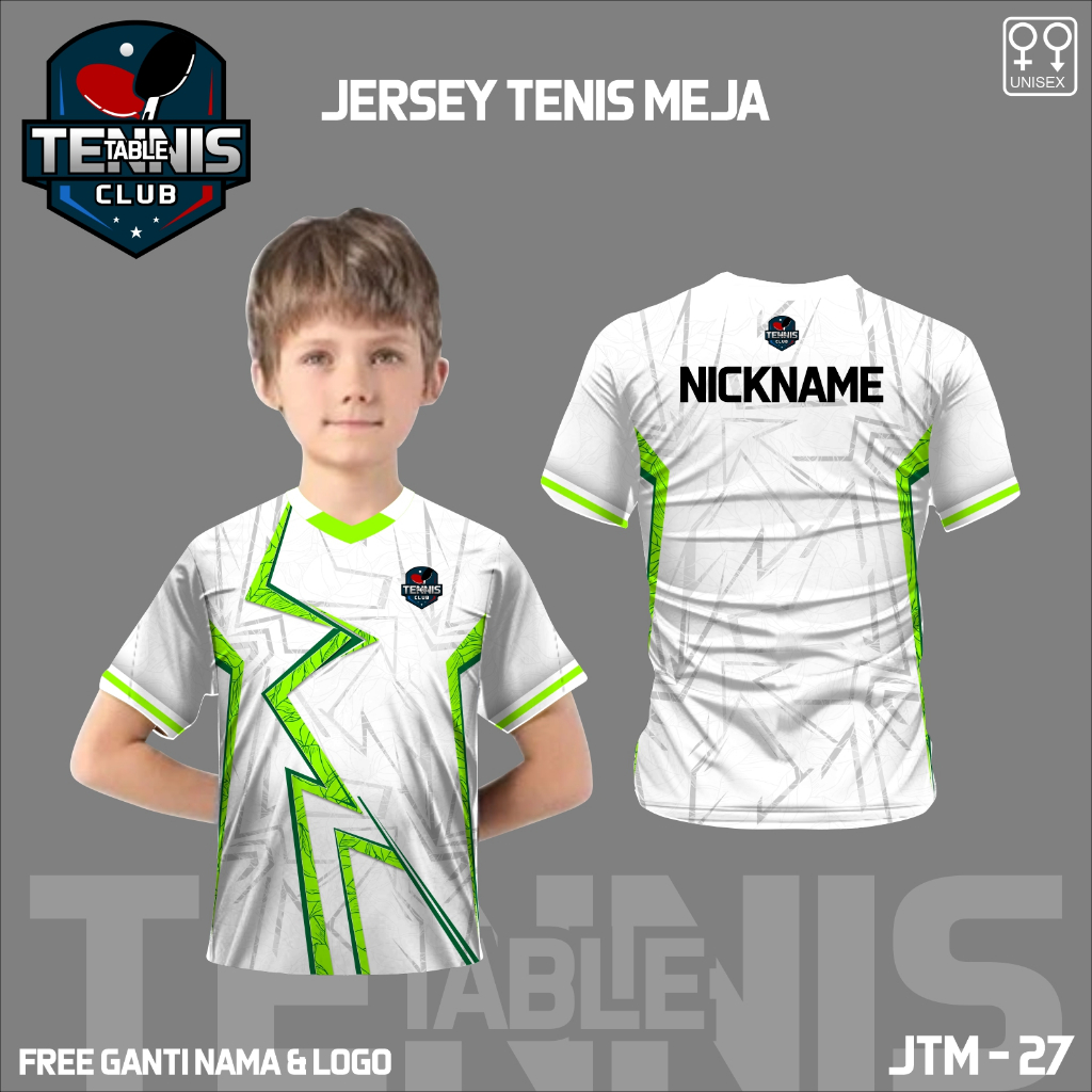 Baju olahraga tenis meja anak jersey pingpong kaos table tennis