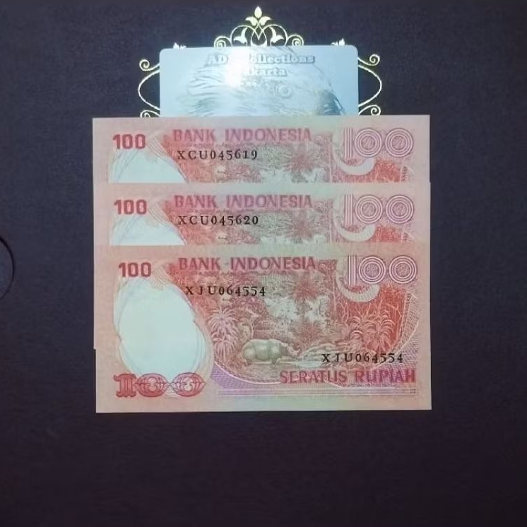 Uang kuno 100 rupiah badak seri X