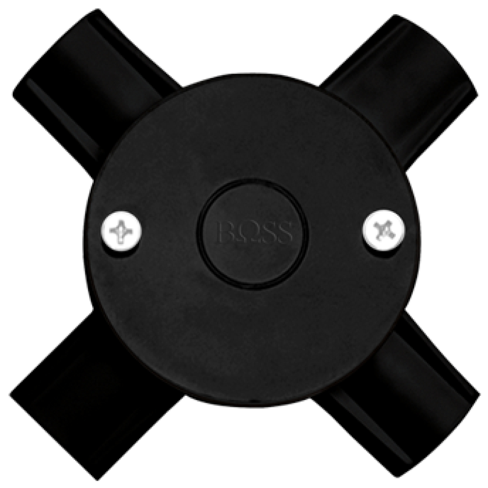 BOSS KRESDOS 25MM HITAM B240/25/4 / KRESDUS CABANG 4 25 MM BLACK B240 / JUNCTION BOX 4 WAY / CROSS D