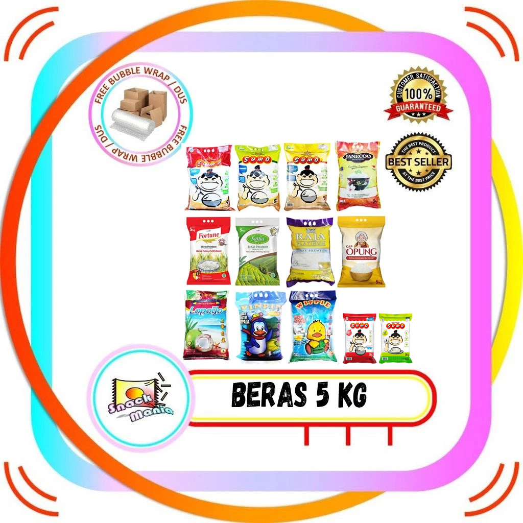 

Beras Premium Sumo Merah Hijau Kuning 5 kg