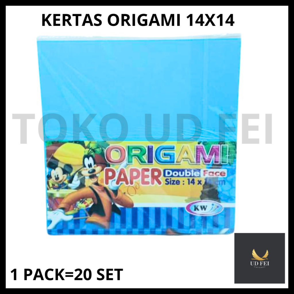 

(1 PACK = 20 SET) Kertas Origami 2 SISI/Kertas Origami 14x14/ Origami 14x14/ Kertas lipat