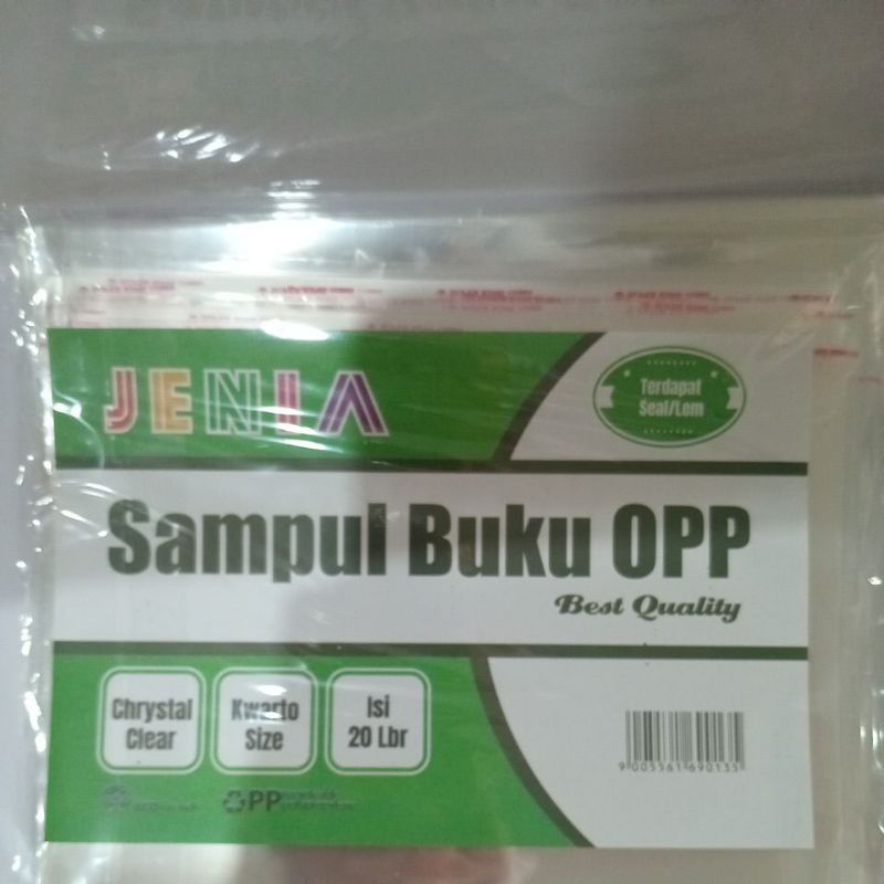 

SAMPUL BUKU OPP KWARTO JENIA/sampul plastik / perpak