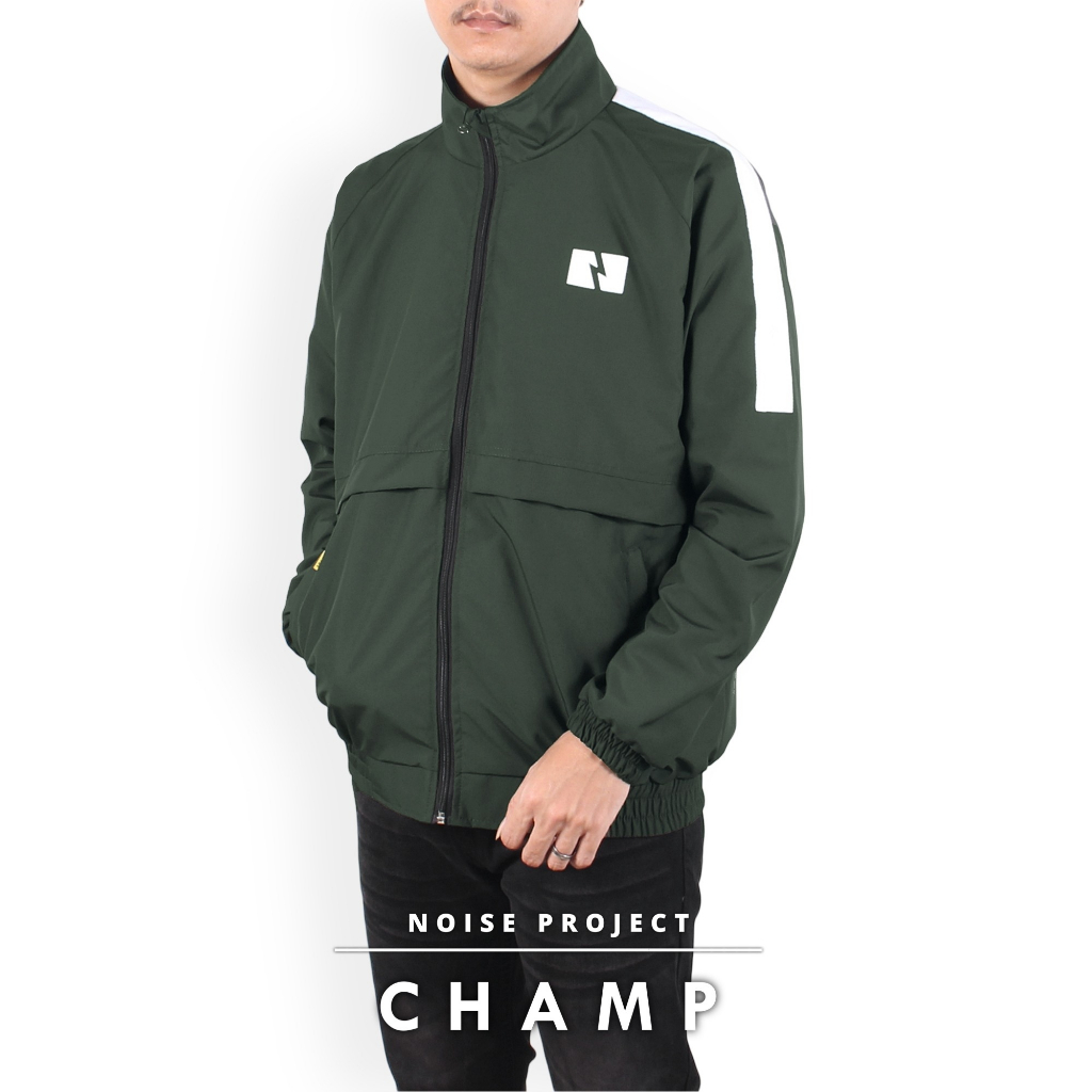 Green noise project champ - Jaket Tracktop Noise Project Jaket Tracksuit Noise Project Tracksuit Cha