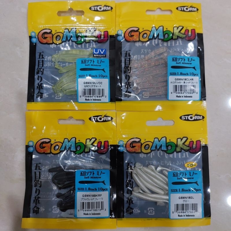 lure storm gomoku soft minnow 4cm isi 10pcs