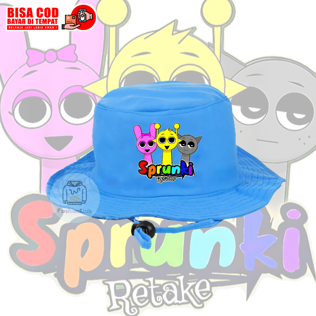 Topi Anak RImba Sprunki Karakter / Topi gunung anak
