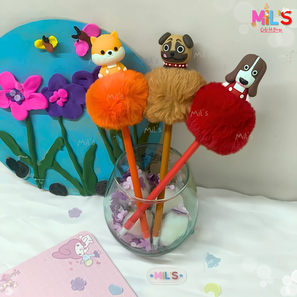 

[CUTE MIL'S]PULPEN ANIMAL LUCU POM POM FLUFFY BULU