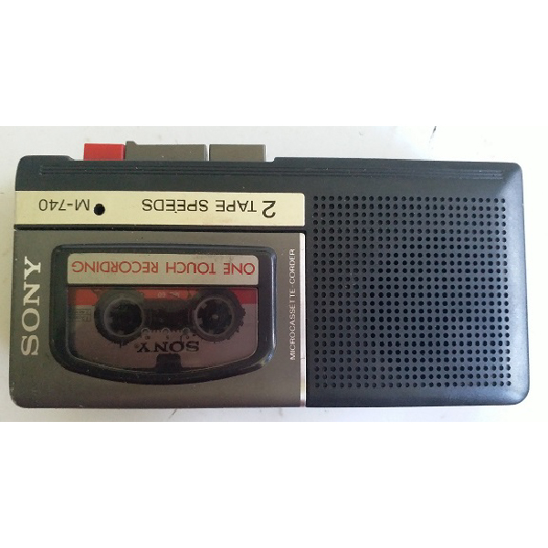 VINTAGE SONY TAPE MICRO CASETTE RECORDER MODEL M 740  + FREE 1 CASETTE
