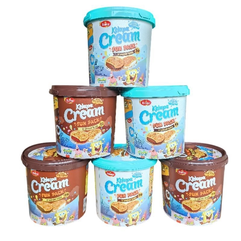 

roma kelapa cream fun pack toples 305 gram 1 dus isi 6