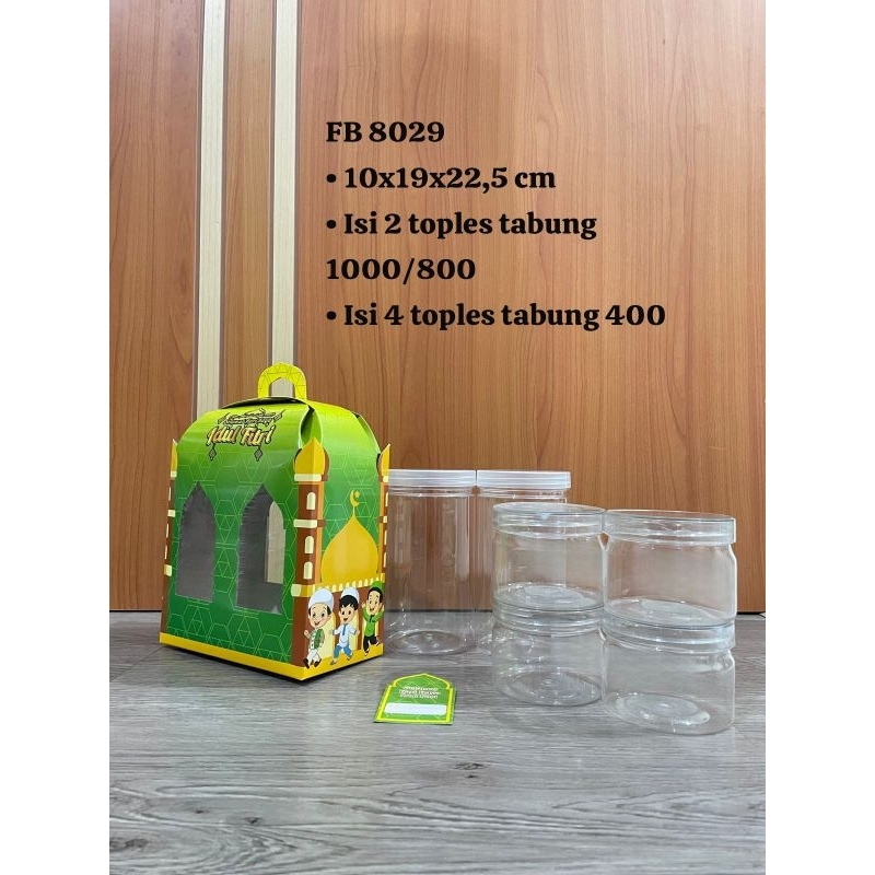 

Kardus dus box lebaran idul fitri 2 jar toples tabung FB 8029