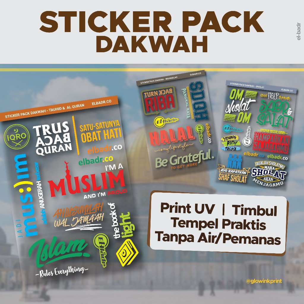 

Sticker Dakwah, Sticker UV, Anti Air, Sticker Decal Kering