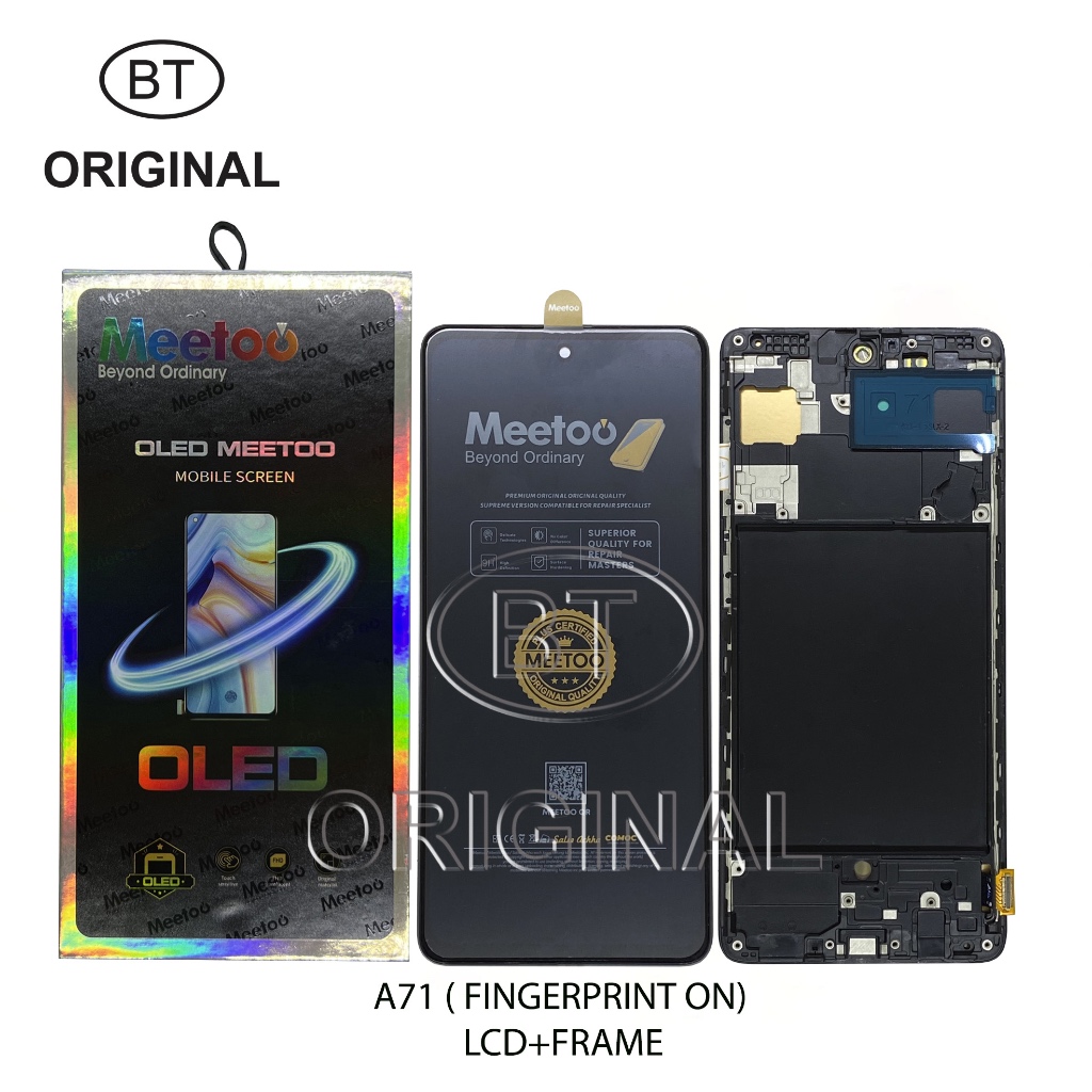 LCD SAMSUNG A71 - A715 +FRAME FINGERPRINT ON - MEETOO OLED