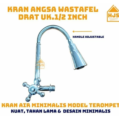 STAR CLASSIC Kran Angsa Fleksibel Stainless TEROMPET SILVER Baling 8004