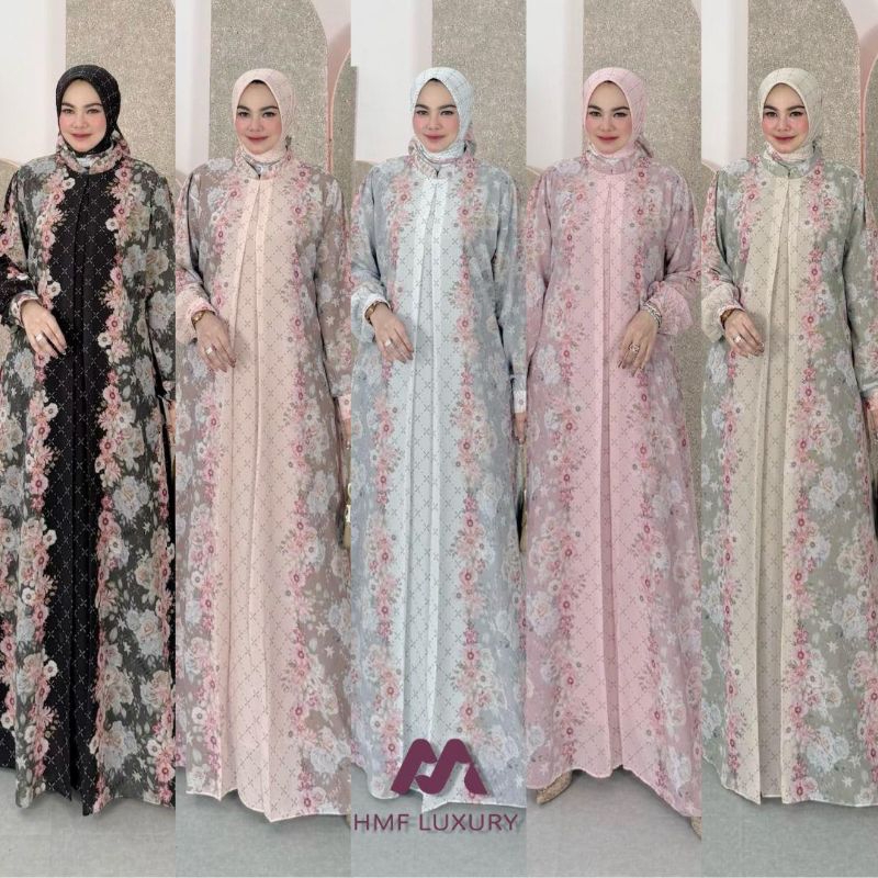 Gamis Mirranda Dress Set Hijab Gamis Original Gamis Terbaru Gamis Motif HMF Luxury
