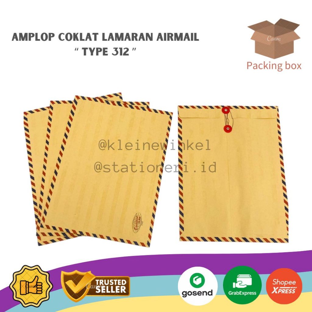 

Amplop Cokelat Tali 312 isi 10 pcs Besar