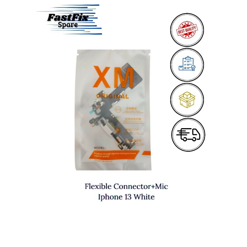 FLEXIBLE ORIGINAL CONNECTOR+MIC IPHONE 13 WHITE