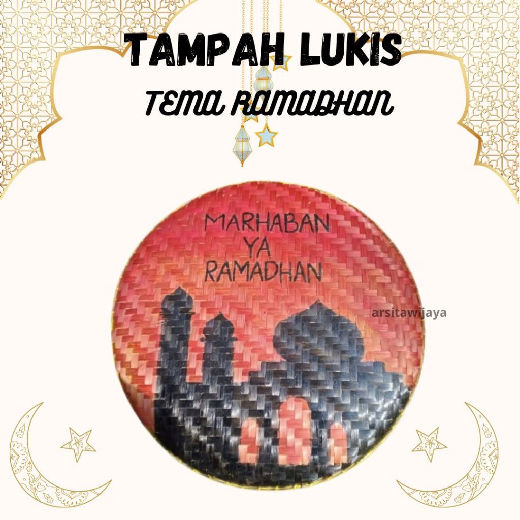 

Tampah lukis bambu / Tampah lukis custom tema ramadhan