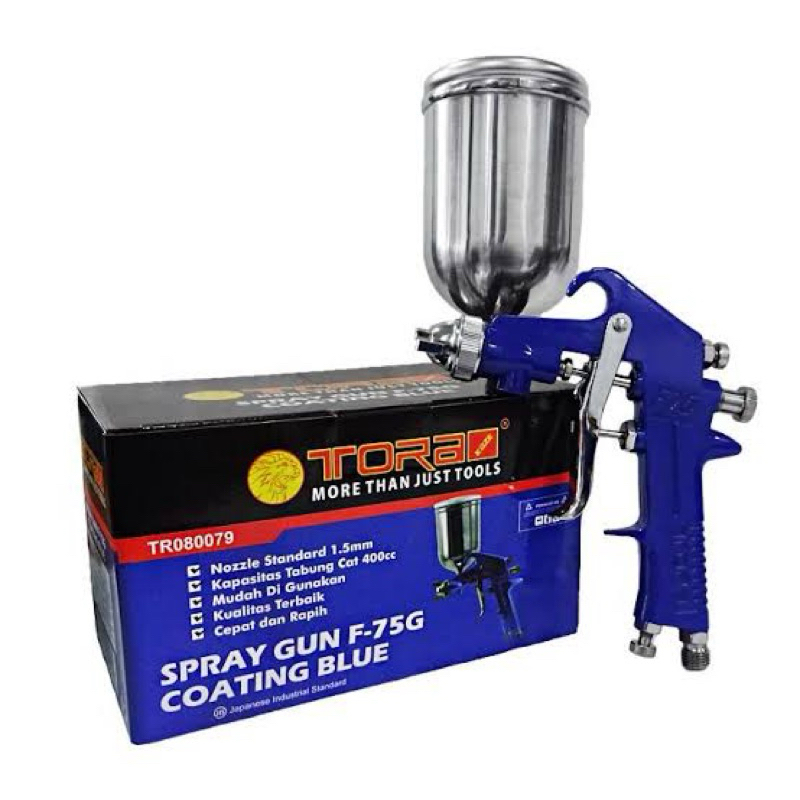 TORA spray gun F75G body biru speed deco alat semprot cat