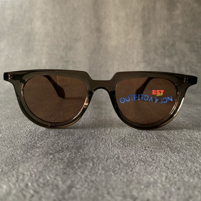 Kacamata Barrow Luxe Dark Brown/Frame Lapis Besi Engsel Besi