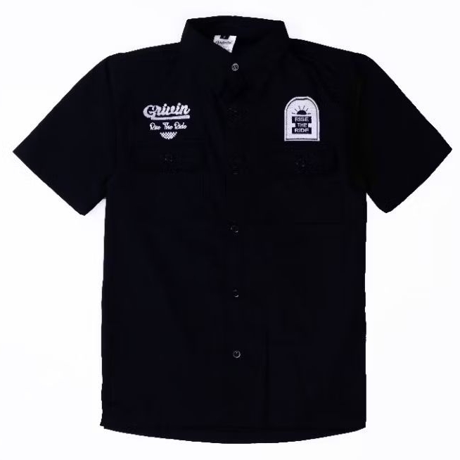 Grivin Workshirt kemeja Vintage Black