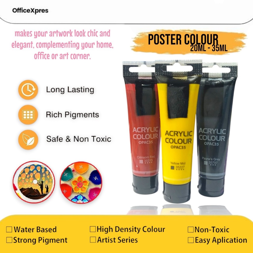 

Cat Warna Akrilik / Acrylic Colour Painting / Cat Akrilik / Acrylic Colour 35ml / Acrylic Colour / Cat Lukis Akrilik