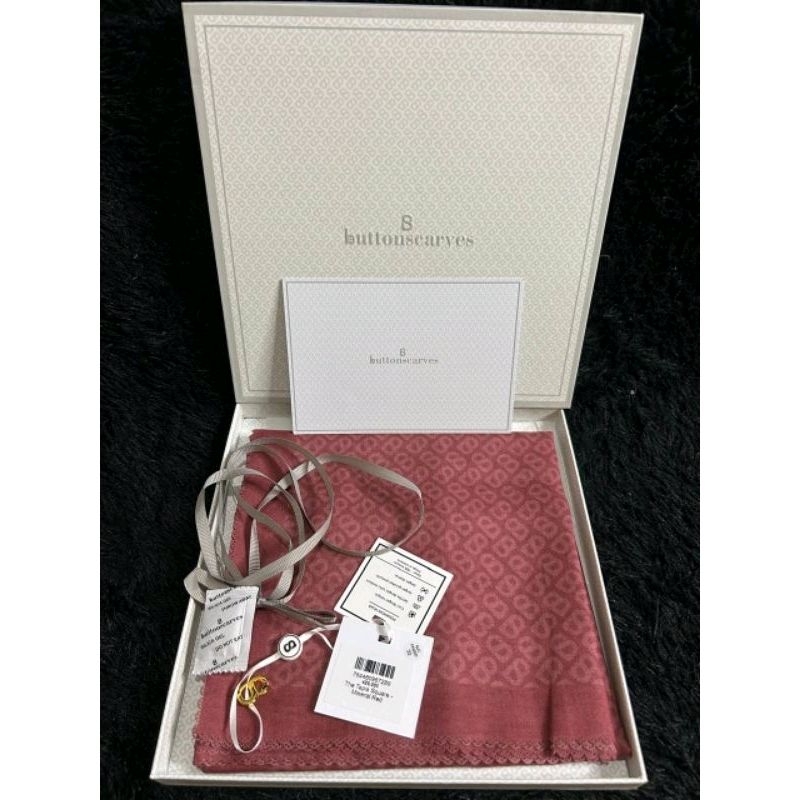 NEW THE TAPIS SQUARE MINERAL RED ORIGINAL BUTTONSCARVES