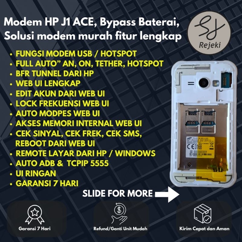 Modem HP Samsung J1 Ace 4G