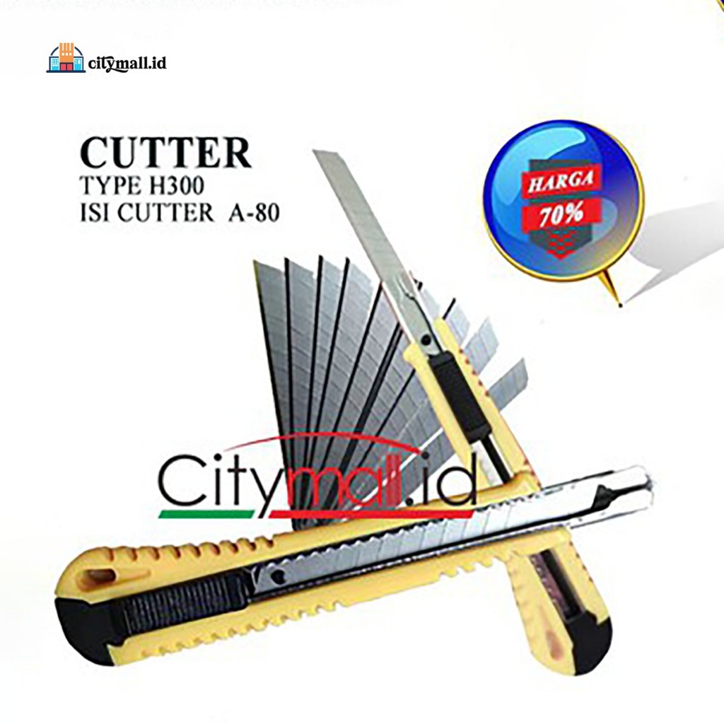 

kater 140MMx28MM kater H300 Tajam Kuat ISI Cutter A-80 Kater Pisau Cutter
