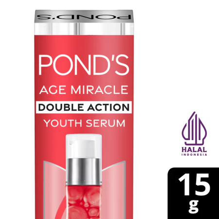 PONDS AGE MIRACLE SERUM WAJAH Anti Aging +Glowing Serum with Retinol&Niacinamide 15ML