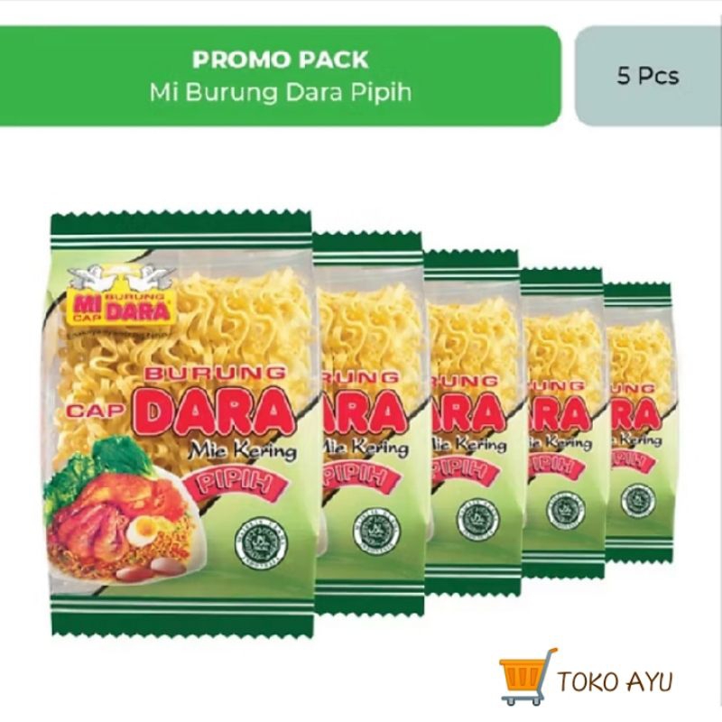 

Mie kering cap burung dara pipih 140 gr x 5 pics