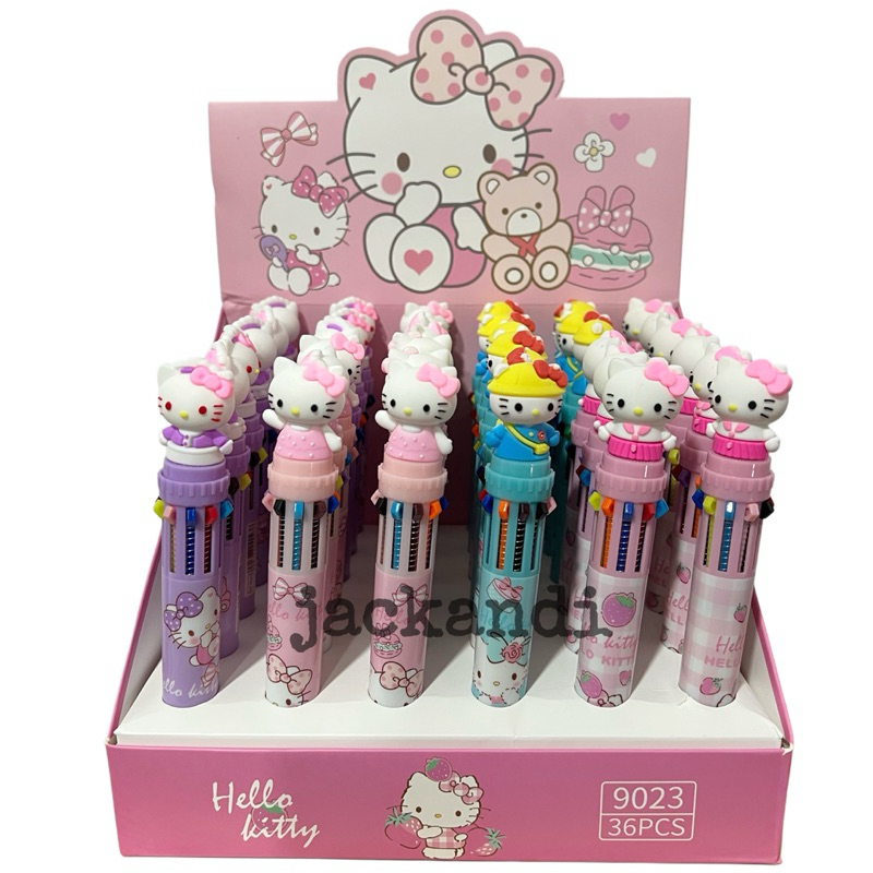 

Pen Anak 10 Warna Hello Kitty Pulpen Gel Cetek Karakter Kartun Lucu 0.5mm