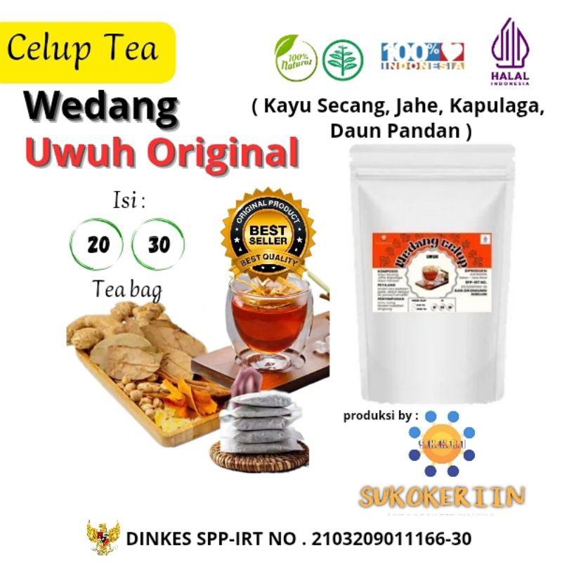 

SUKOKERIIN : Wedang Celup Uwuh Original | Isi 20 & 30 | Minuman Herbal Instan Siap Seduh