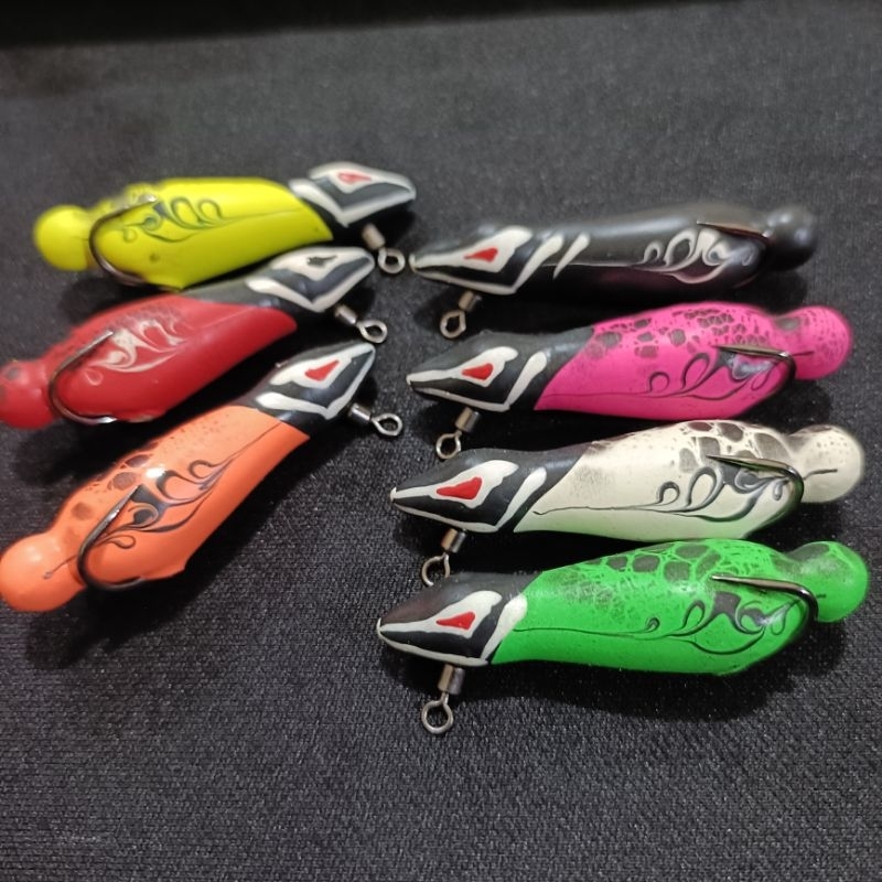 SOFT FROG GEOL 5,5CM CANS LURE | UMPAN PANCING IKAN GABUS DAN TOMAN | UMPAN MAINAN