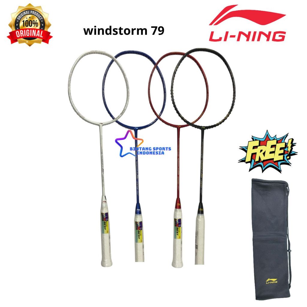 RAKET BADMINTON BULUTANGKIS LINING WINDSTORM 79 ORIGINAL