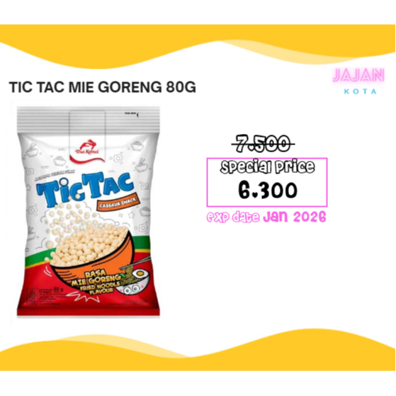 

Tictac Tic Tac Mie Goreng 80 gram