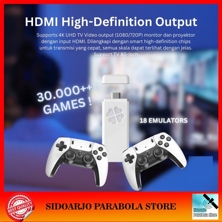 HDMI Dongle Game M8II Pro Plus Console TV Stick Free Gamepad Wireless 2 Player Model PS5 Retro 4K Ul