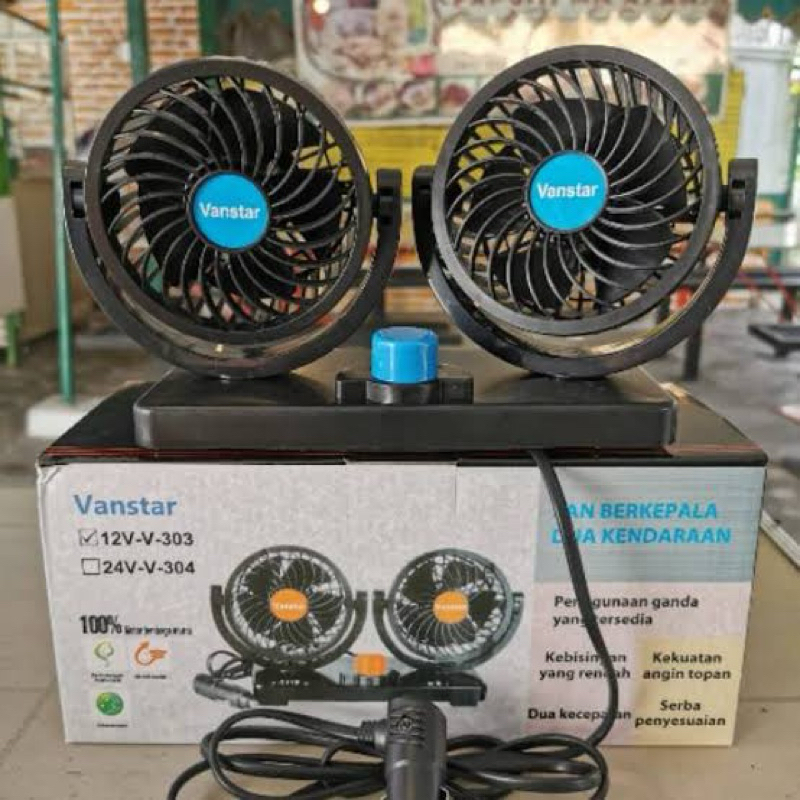 kipas  / kipas mobil serbaguna / kipas angin doubel 360 / kipas angin mobil 12V - 24V