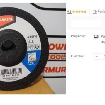 

MAKITA FLexible Batu Gerinda 4" x 2mm A-85139 Mata Poles Kaca Granite