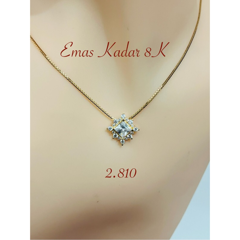 KALUNG EMAS BATU PUTIH 2.81 GRAM KADAR 8K