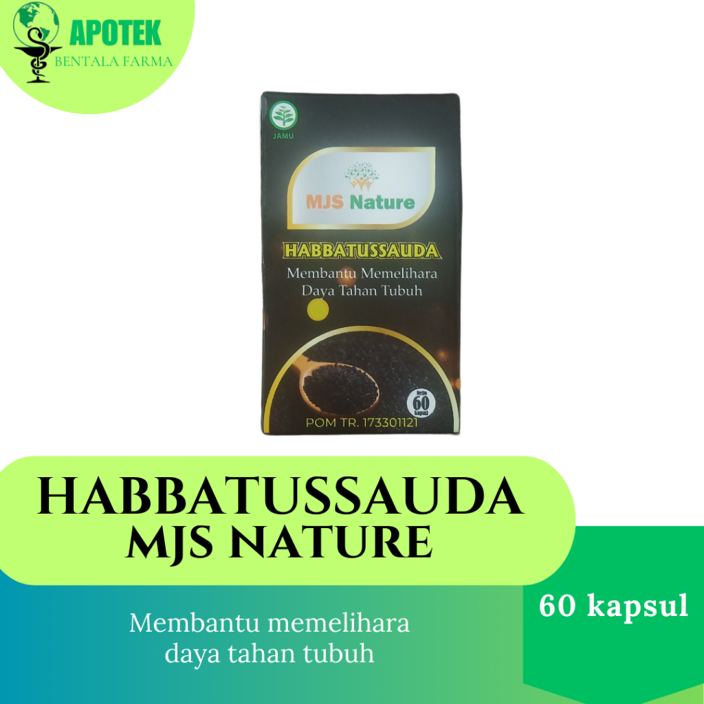 MJS Nature Habbatussauda isi 60 Kapsul