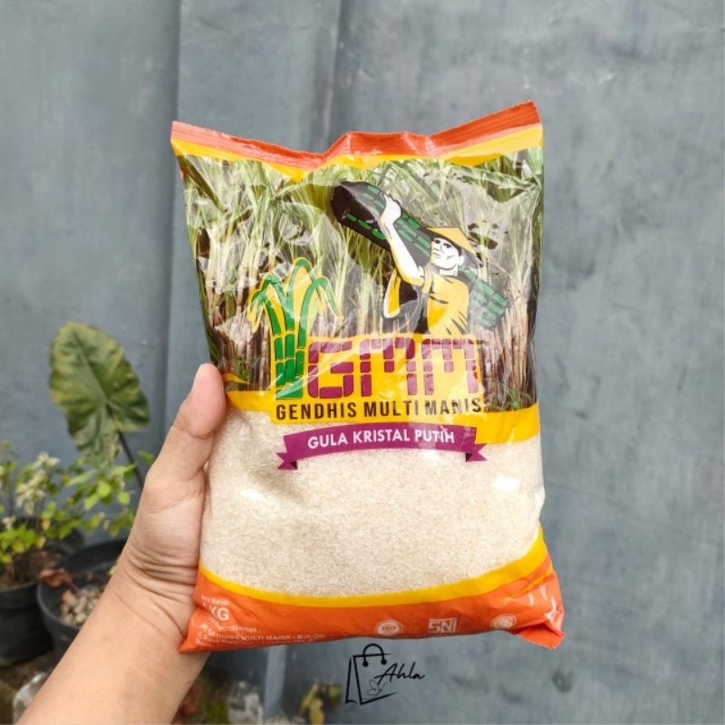 

gula pasir merk GMM kemasan 1kg sak"an isi 24 murah