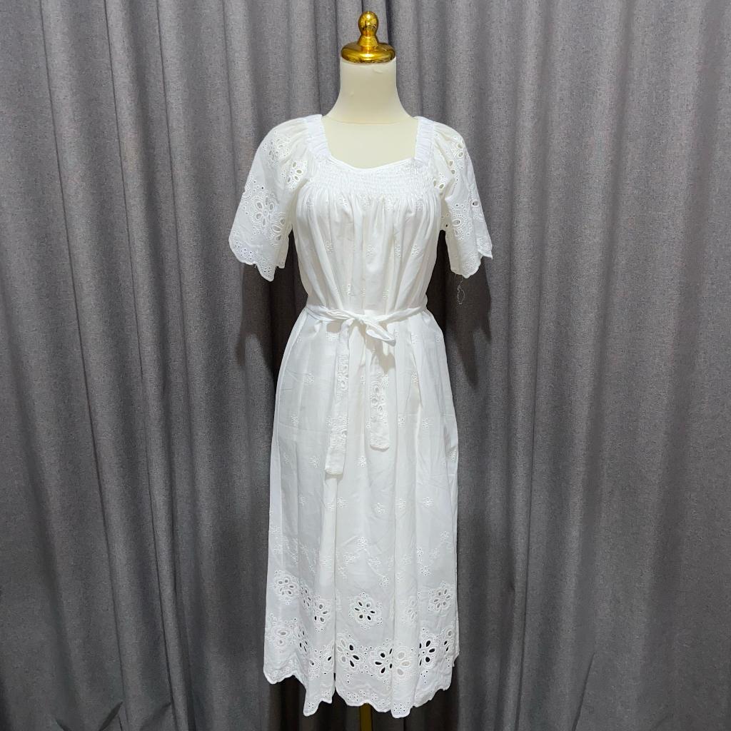 Dress Pantai Premium Bangkok Dress Putih Panjang Gemes BKK Dress Santai Putih Panjang BKK