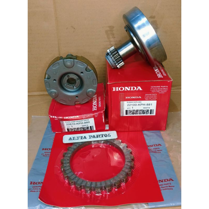 Paket Lonceng Mangkok Ganda Assy + Kampas Kopling Karisma Supra x 125 Batman Supra x 125 Kirana