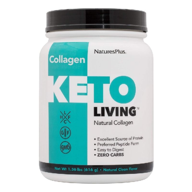 KetoLiving Natural Collagen, Unflavored 616gr Ketogenic Protein Powder Support Immune & Gut Health, 