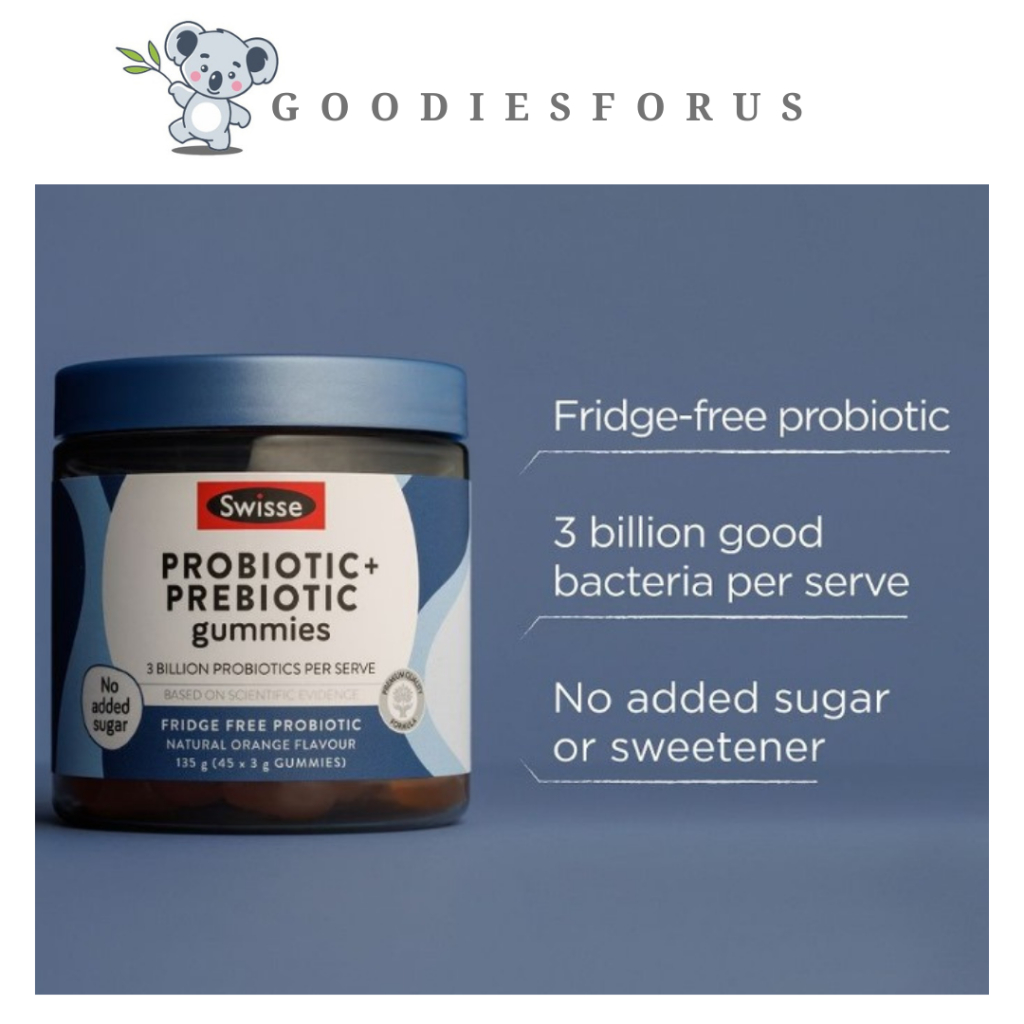 Swisse Adults PROBIOTIC & PREBIOTIC GUMMIES 45 Pack/Probiotik Dewasa/Vegan Probiotik Prebiotik
