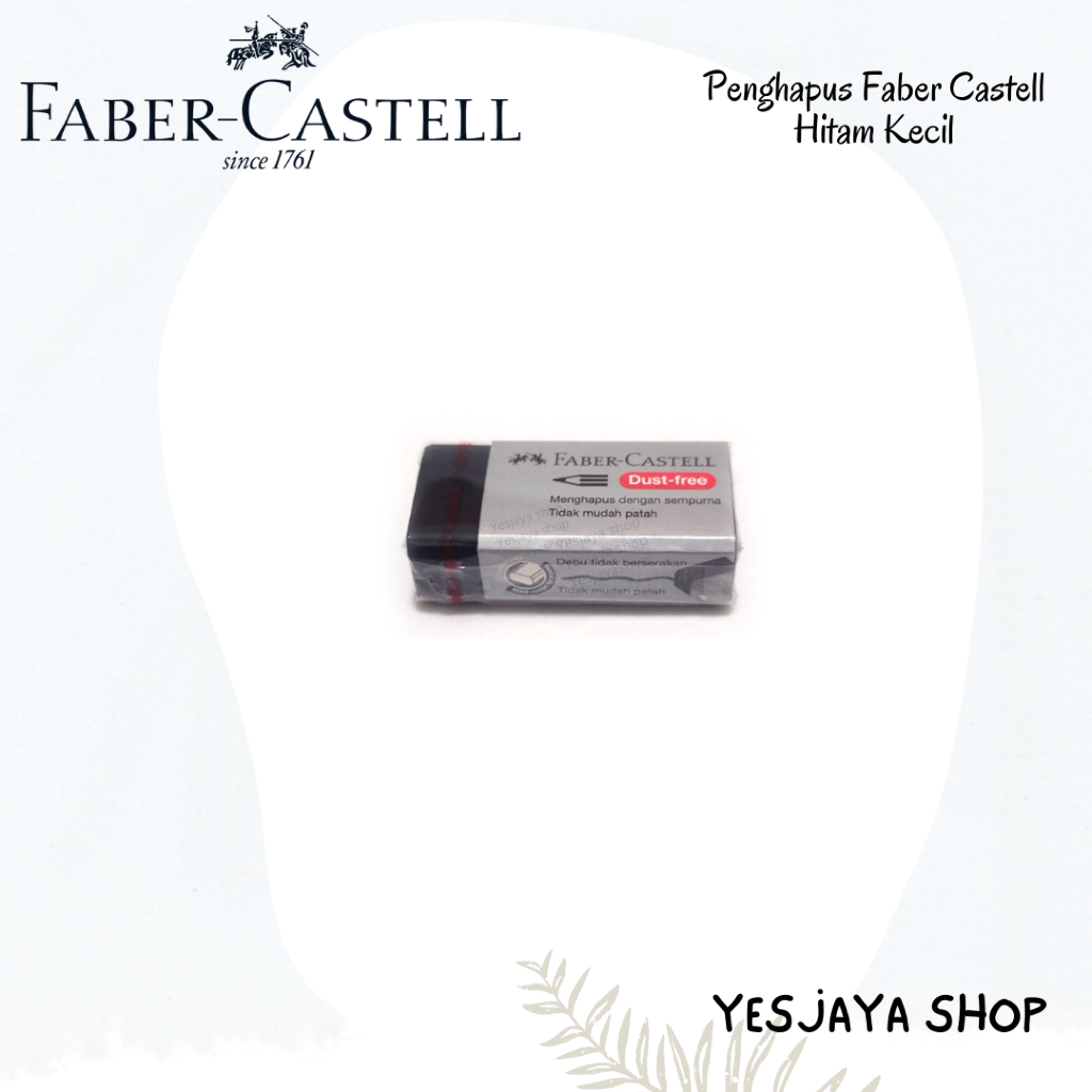 

{1 pc} Penghapus Faber Castell Hitam Kecil / Faber Castell 187299 Dust Free Eraser / Penghapus Kecil Hitam Faber Castell