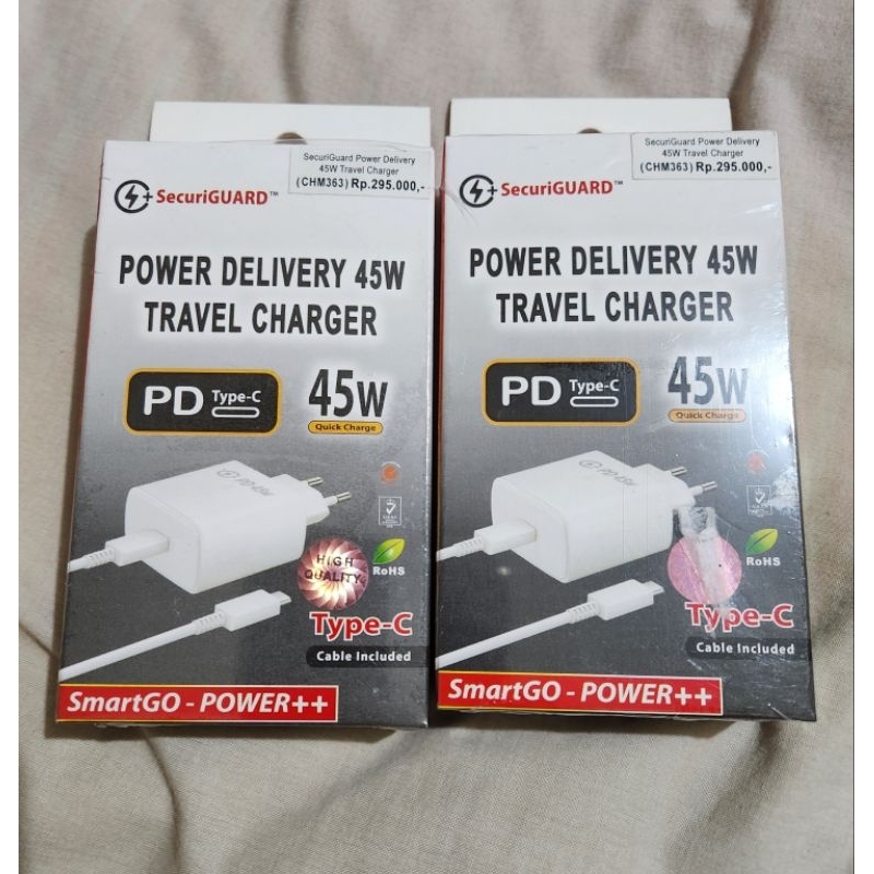 dijual murah Securiguard Travel Charger 45W type-C (termasuk kabel)