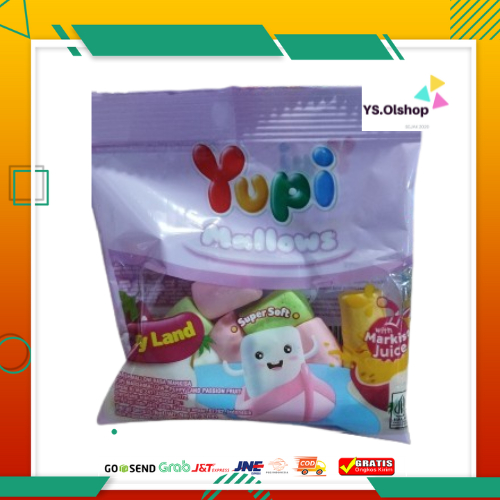 

ECER || Yupi Mallows Puffy Land Markisa Juice 108gr Isi 12pcs - marshmallow, Food, Candy, permen