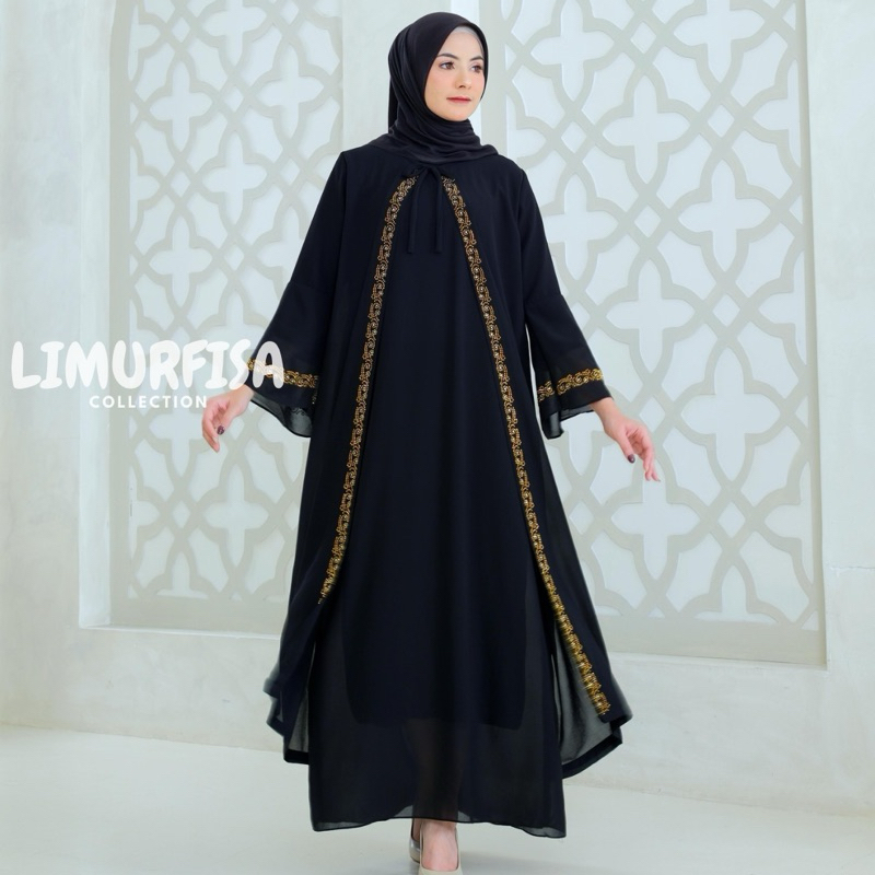gamis abaya terbaru 2025/ gamis lebaran 2025 / gamis dewasaa terbaru 2025 / gamis hitam terbaru 2025