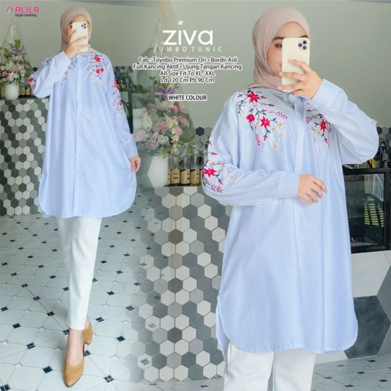 Ziva tunic jumbo by Alila hijab|| all size fit to XL-XXL